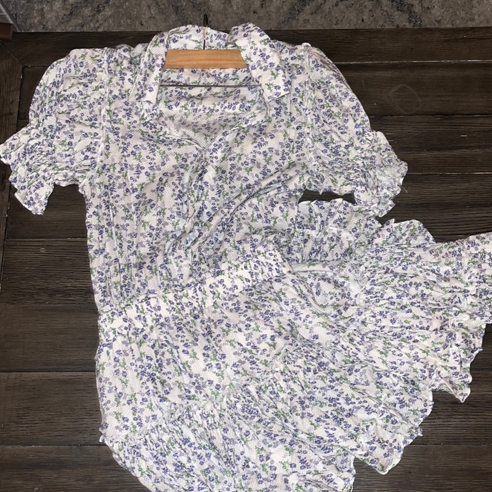 Sundays NYC blue floral dress